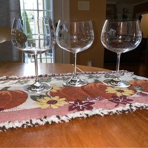 Schott-Zwiesel 3 Balloon Shaped Wine Glasses. 7 1/4” Tall  Signed EUC